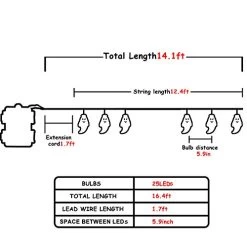 ILLUMINEW 25 LED Halloween White Ghost String Lights, 8 Modes Fairy String Lights, Battery Operated Halloween Lights… -Garden Supply Store 41ZEOuCVb2BL
