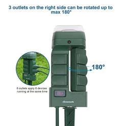 DEWENWILS Outdoor Mechanical Power Stake Timer, Waterproof, 6 Grounded Outlets(3 180°Rotatable), 6ft Extension Cord… 9 DEWENWILS Outdoor Mechanical Power Stake Timer, Waterproof, 6 Grounded Outlets(3 180°Rotatable), 6ft Extension Cord… -Garden Supply Store 41ZGylz xrL
