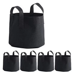 5Pcs 7 Gallon Plant Growing Bags, Flower Vegetable Aeration Planting Pot Container Indoor Outdoor Balcony Gardening…