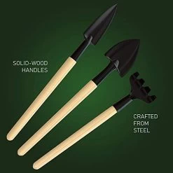 Premium Bonsai Tool Kit + Bonsai 101 Book – Set Includes: Wooden Rake, Long & Wide Spades, Scissors, Tweezers, Bamboo… -Garden Supply Store 41a6uk00sL
