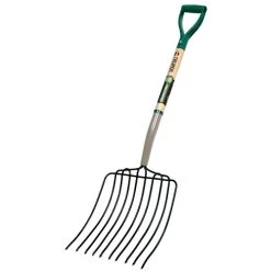 Truper 30330 Tru Tough 30-Inch Manure/Bedding Fork, 10-Tine, D-Handle