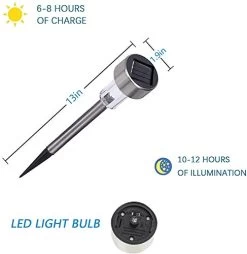 VOOKRY Solar Stake Lights Outdoor Pathway 16 Pack Solar Walkway Lights Outdoor Garden Lights For Landscape Patio Lawn… -Garden Supply Store 41c1619HPeL