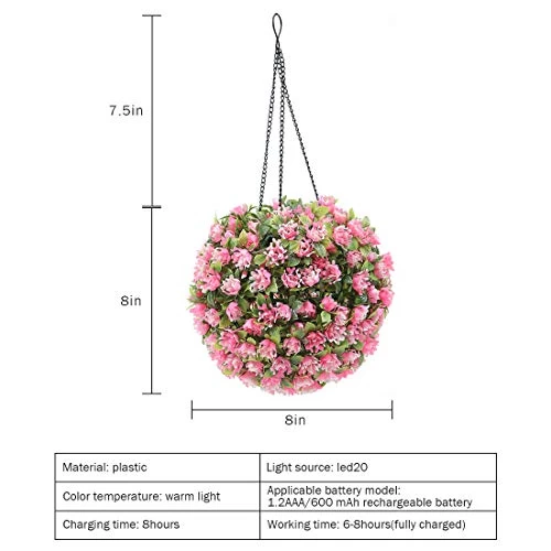 Solar Lantern Hanging Lights Outdoor Waterproof Solar Garden Bulb Lights Decor For Yard Porch Tree Fence Patio (Red) 5 Solar Lantern Hanging Lights Outdoor Waterproof Solar Garden Bulb Lights Decor For Yard Porch Tree Fence Patio (Red) - Image 5