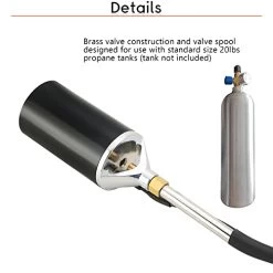 DASBET Propane Torch Weed Burner With Push Button Igniter And 9.8 Ft Hose | High Output 500,000 BTU, Heavy Duty Weed Torch Wand For Ice Snow Melter, Roofing, Roads -Garden Supply Store 41cgyoPJR L