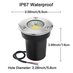 ZUCKEO Low Voltage Landscape Lights LED Well Lights 3W 12V-24V In Ground Lights IP67 Waterproof Low Voltage Landscape… -Garden Supply Store 41d7intbp4L