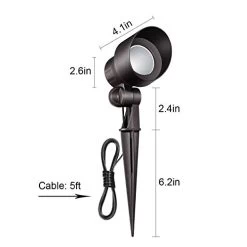 Outdoor Spotlight Uplight Flag Pole Light Landscape Lighting Spot Light For Yard, 12V 5W Low Voltage Aluminum… 10 Outdoor Spotlight Uplight Flag Pole Light Landscape Lighting Spot Light For Yard, 12V 5W Low Voltage Aluminum… -Garden Supply Store 41dhDK5W4GL