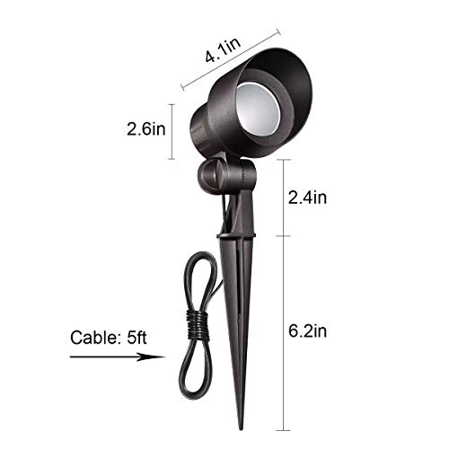 Outdoor Spotlight Uplight Flag Pole Light Landscape Lighting Spot Light For Yard, 12V 5W Low Voltage Aluminum… 4 Outdoor Spotlight Uplight Flag Pole Light Landscape Lighting Spot Light For Yard, 12V 5W Low Voltage Aluminum… - Image 4