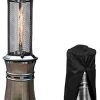 Commercial Patio Heater Large Outdoor Gas Heater, Easy To Move Wheels, Including Rain Cover