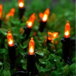 Zerproc Orange Christmas Lights 33ft 100 LED String Lights 120V UL Certified Xmas Tree Lights For Christmas Halloween… -Garden Supply Store 41erdOLm9DL