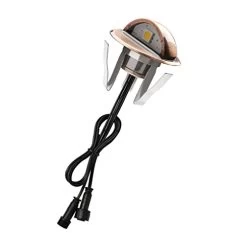 1x QACA LED Stair Light Low Voltage Waterproof IP65 Outdoor Φ1.38″ Wood Recessed Blue LED Deck Lighting Yard Garden Patio Step Landscape Pathway Decor Lamp, Bronze (Blue) -Garden Supply Store 41fJNEAmbML