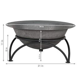 Sunnydaze Small Outdoor Fire Pit Bowl – Sturdy Stand – Wood Burning Cast Iron Fireplace – For Patio And Camping Use… -Garden Supply Store 41fK6PZm7UL