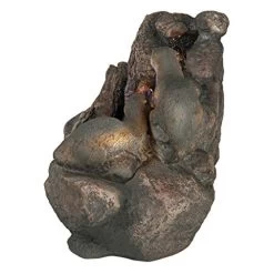 Water Fountain With LED Light – Curious Sea Otters Garden Decor Tabletop Fountain – Desk Fountain Water Feature -Garden Supply Store 41fSYEe8B2L