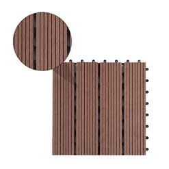 Yardwe Composite Decking Boards Wood Plastic Interlocking Flooring Tiles Water Resistant Patio Pavers For Outdoor Patio… -Garden Supply Store 41gJxc7lMAL