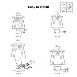 Outdoor Post Lights, BETLING Outdoor Post Lantern Exterior Pole Lantern With Pier Mount Pole Lights Bronze Post Cap… -Garden Supply Store 41ge2hldaJL