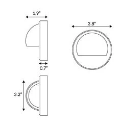 Lightkiwi P8015 Half Moon Deck Light For Low Voltage Landscape Lighting, Brass -Garden Supply Store 41gt9TJbCKL