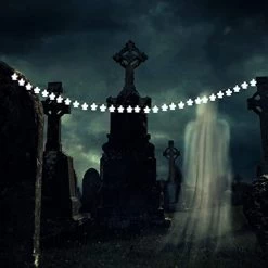 Halloween Decorations Lights, 30LED Spooky Ghost String Lights Battery Operated With Remote Control Perfect For Indoor… -Garden Supply Store 41h5kzU3j2L