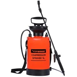VIVOSUN 1.35-Gallon Pump Pressure Sprayer, Pressurized Lawn & Garden Water Spray Bottle With Adjustable Shoulder Strap…