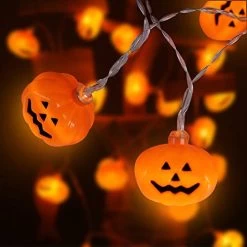 Halloween String Lights, LED Pumpkin Lights – 3D Halloween Decoration Lights, Battert Operated String Lights For Indoor… -Garden Supply Store 41iVf 2NrjL