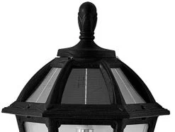 GAMA SONIC GS-179-BLK Polaris Lamp Outdoor Solar Light Fixture, Wall Mount Sconce, Warm White LED, Black (179010) -Garden Supply Store 41is6U2FkpL