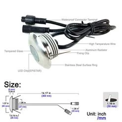 CNBRIGHTER LED Deck Light,1W 12V DC,Small Outdoor Step Stairs Lighting,Waterproof Stainless Steel Aluminum,Recessed… -Garden Supply Store 41iujwYC OL