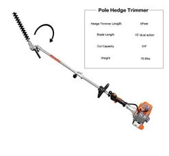 PROYAMA 26cc 5 In 1 Trimming Tools, Multi Functional Sets Gas Hedge Trimmer, String Trimmer, Brush Cutter, Pole Chainsaw… -Garden Supply Store 41jMFVuih6L