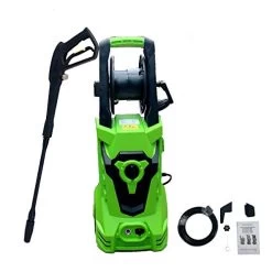 ECUTEE Electric Pressure Washer,High Power Washer- 2100 PSI/1.72 GPM All-in-One Nozzle With Hose Reel Removable Wheelsβ¦