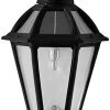 GAMA SONIC GS-179-BLK Polaris Lamp Outdoor Solar Light Fixture, Wall Mount Sconce, Warm White LED, Black (179010)