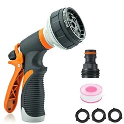 Garden Hose Nozzle Sprayer .with 8 Adjustable Pressure Pattern High , Thumb Control And Slip Resistant For Watering…