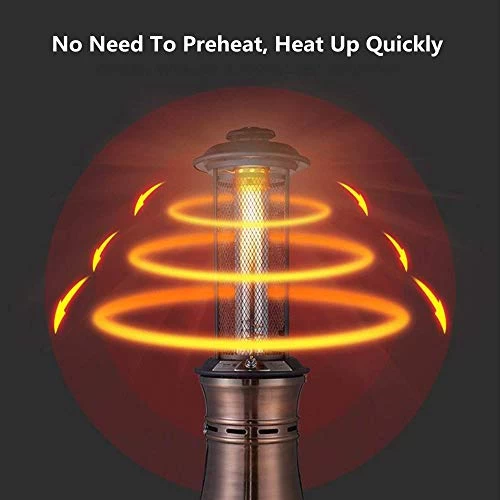 AJH Outdoor Patio Heater, 40000BTU, Propane Heater W/Wheels & Heater Cover, Quick Heating, Commercial/Home, Space Heater… 5 AJH Outdoor Patio Heater, 40000BTU, Propane Heater W/Wheels & Heater Cover, Quick Heating, Commercial/Home, Space Heater… - Image 5