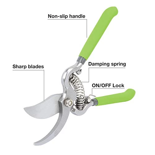 WORKPRO 2-Piece Pruning Shears Set, 8″ Bypass Garden Shears And 8” Handing Pruner With Steel Straight Blade For Flowers, Small Gardens 3 WORKPRO 2-Piece Pruning Shears Set, 8″ Bypass Garden Shears And 8” Handing Pruner With Steel Straight Blade For Flowers, Small Gardens - Image 3