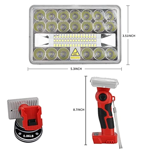 Taingwei 2000LM LED Cordless Lamp Compatible With Milwaukee M18 Lithium Battery,18v Work Light For Camping, Car… 7 Taingwei 2000LM LED Cordless Lamp Compatible With Milwaukee M18 Lithium Battery,18v Work Light For Camping, Car… - Image 7