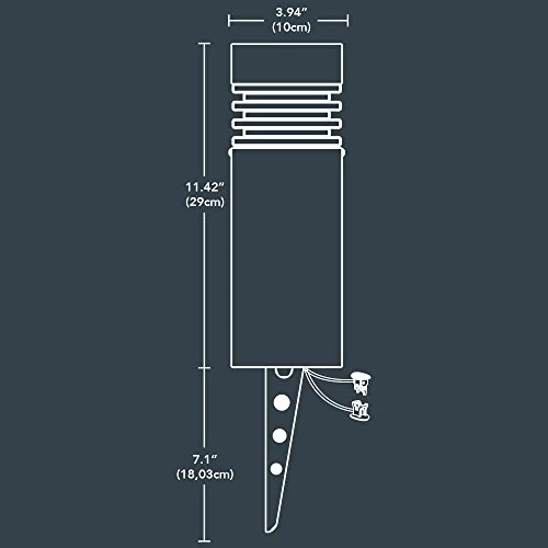 Paradise GL33749ST Low Voltage 3-watt LED Polyresin Bollard With Textured Stone, Black 3 Paradise GL33749ST Low Voltage 3-watt LED Polyresin Bollard With Textured Stone, Black - Image 3