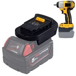 JJXNDO MIL18DL Battery Adapter For Milwaukee Battery Convert To Use For Dewalt Tool Use, Convert For Milwaukee M18 18V…