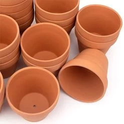[26 Pack] 4″ Planter Nursery Pots Terracotta Pot Clay Pots Clay Ceramic Pottery Cactus Flower Pots Succulent Nursery Pots Garden Terra Cotta Pots With Drainage Hole (26) -Garden Supply Store 41oP3 xQLcL