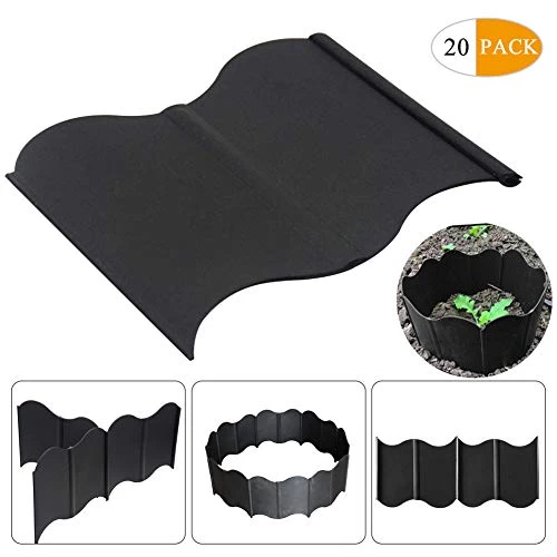 Garden Border Edging,20pcs Lawn Edging Garden Plant Border Fence Decorative Landscape Border – Interlocking Edging… 1 Garden Border Edging,20pcs Lawn Edging Garden Plant Border Fence Decorative Landscape Border – Interlocking Edging…