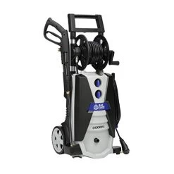 AR Blue Clean AR390SS 2000 PSI Electric Pressure Washer With Spray Gun, Wand, 30′ Hose & 35′ Power Cord, Blue