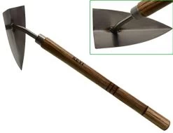 KEYI Triangle Hoe With Stainless Steel Blade & Wood Handle Fit Garden Landscaping