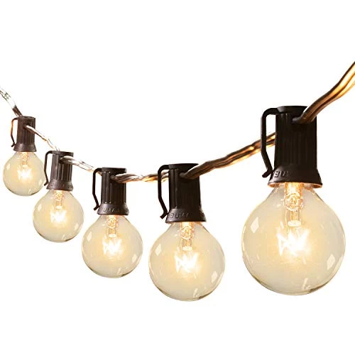 Brightown Outdoor String Lights 25FT G40 Globe Patio Lights With 26 Edison Glass Bulbs (1 Spare), Waterproof Connectable… 1 Brightown Outdoor String Lights 25FT G40 Globe Patio Lights With 26 Edison Glass Bulbs (1 Spare), Waterproof Connectable…
