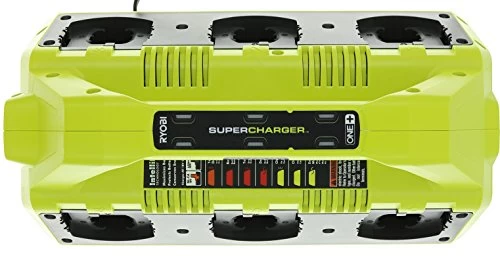 Ryobi P135 18V One+ 6 Port Lithium Ion Battery Supercharger (18V Batteries Not Included / Charger Only) 2 Ryobi P135 18V One+ 6 Port Lithium Ion Battery Supercharger (18V Batteries Not Included / Charger Only) - Image 2