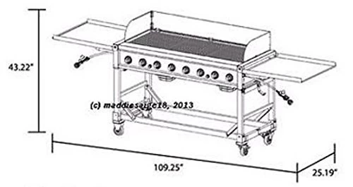 Bakers & Chefs Liquid Propane Gas BBQ Grill – Heavy Duty Porcelain Coated Cast Iron 116,000 BTU 1,000 Inch Large Cooking… 3 Bakers & Chefs Liquid Propane Gas BBQ Grill – Heavy Duty Porcelain Coated Cast Iron 116,000 BTU 1,000 Inch Large Cooking… - Image 3