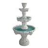 Water Fountain – Nearly 5 Foot Tall Medici Lion Four Tier Garden Decor Fountain: Antique Stone Finish – Outdoor Water…