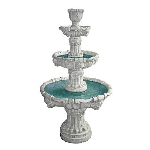 Water Fountain – Nearly 5 Foot Tall Medici Lion Four Tier Garden Decor Fountain: Antique Stone Finish – Outdoor Water… 1 Water Fountain – Nearly 5 Foot Tall Medici Lion Four Tier Garden Decor Fountain: Antique Stone Finish – Outdoor Water…