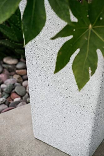 Canary Products PL2915GR Xbrand Modern Nested Grey Square Flower Pot Planter, 29 Inch & 24 Inch Tall 4 Canary Products PL2915GR Xbrand Modern Nested Grey Square Flower Pot Planter, 29 Inch & 24 Inch Tall - Image 4