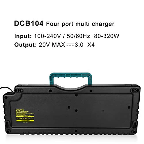 Energup DCB104 Replacement Charger For Dewalt 12V/Dewalt 20V Max 4-Port Li-Ion Fast Charger DCB102 DCB102BP DCB104… 6 Energup DCB104 Replacement Charger For Dewalt 12V/Dewalt 20V Max 4-Port Li-Ion Fast Charger DCB102 DCB102BP DCB104… - Image 6