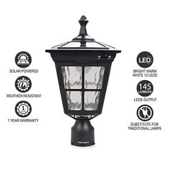 Kemeco ST4311AB1-2 LED Cast Aluminum Double Head Solar Lamp Post Light Street Light For Outdoor Landscape Pathway… -Garden Supply Store 41td4aBaSEL