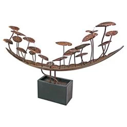 Water Fountain – Copper Botanical Garden Decor Fountain – Outdoor Water Feature