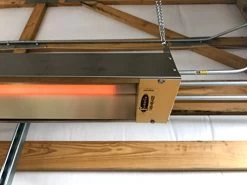 TPI Corporation OCH46-120V-SS Quartz Electric Infrared Heater, Outdoor/Indoor Rated, Stainless Steel, 1500W, 120V -Garden Supply Store 41tluA28wlL