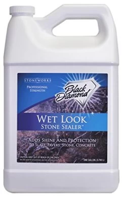 Wet Look Natural Stone Sealer From Black Diamond Stoneworks Provides Durable Gloss And Protection To: Slate, Stone…