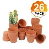 [26 Pack] 4″ Planter Nursery Pots Terracotta Pot Clay Pots Clay Ceramic Pottery Cactus Flower Pots Succulent Nursery Pots Garden Terra Cotta Pots With Drainage Hole (26)