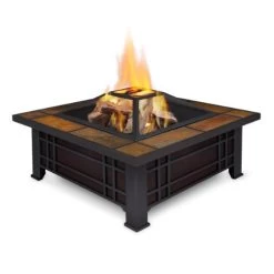 Real Flame 906-BK Modern Morrison 34″ Wood Burning Fire Pit